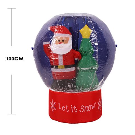 Giant Santa Claus Led Inflatable Snow Globe Christmas Yard Decoration ...