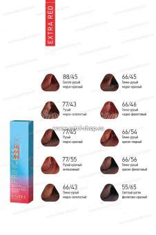 Палитра оттенков краски для волос Estel Prince/Princess Essex 2023 ...