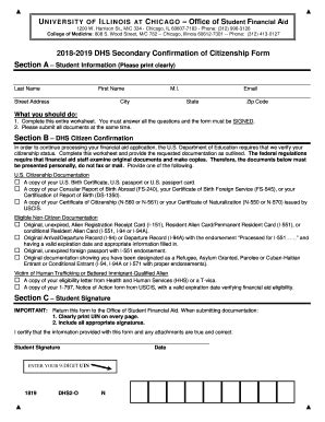 Fillable Online DHS Secondary Confirmation Of Citizenship Form DHS