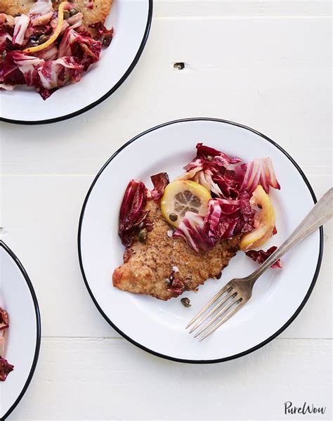 Pork Scallopini With Lemon Capers And Radicchio