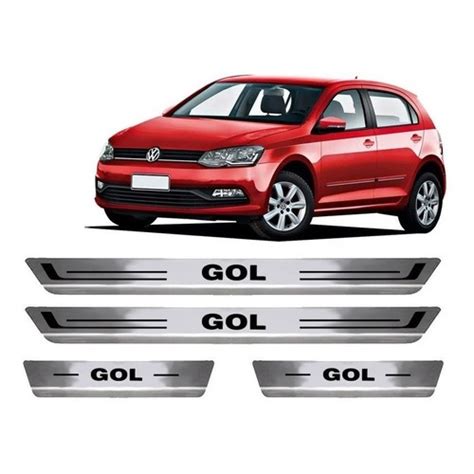 Jogo Soleira A O Inox Escovado Vw Gol G G G G G Escorrega O Pre O