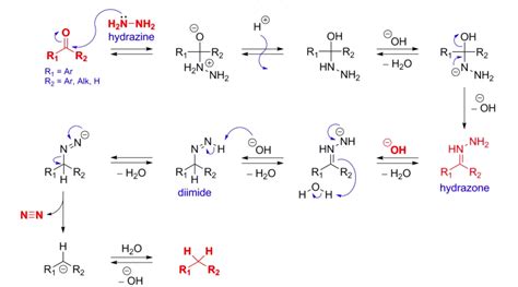 Wolf Kishner Reduction Reaction Mechanism Of Wolf Kishner Reduction