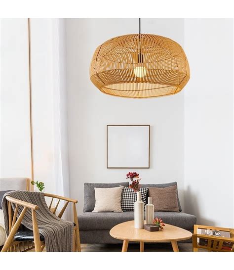 Bamboo Webbing Lamp Handmade Ady D Xh Cm Orientique Asianliving