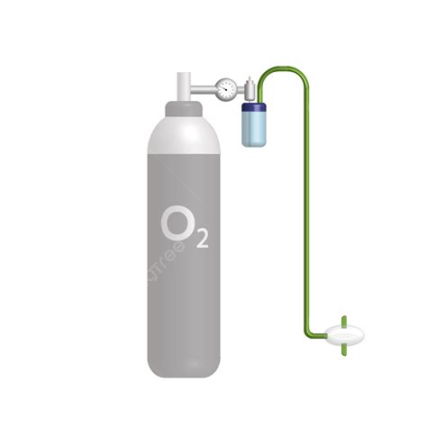 Oxygen Cylinder Clipart PNG Images Silver White Oxygen Cylinder 3d