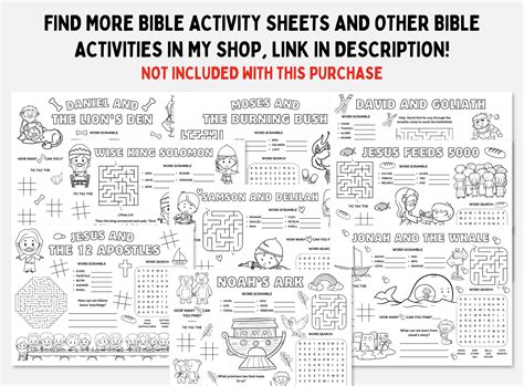 Jesus Feeds 5000 Printable Bible Activity Placemat Sunday School