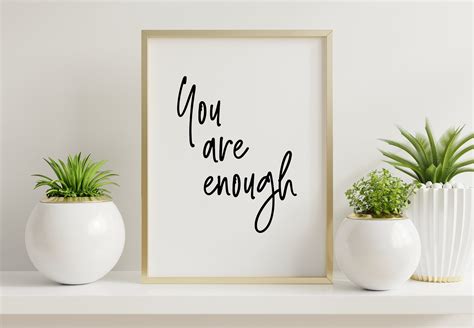 You Are Enough Wall Print Etsy