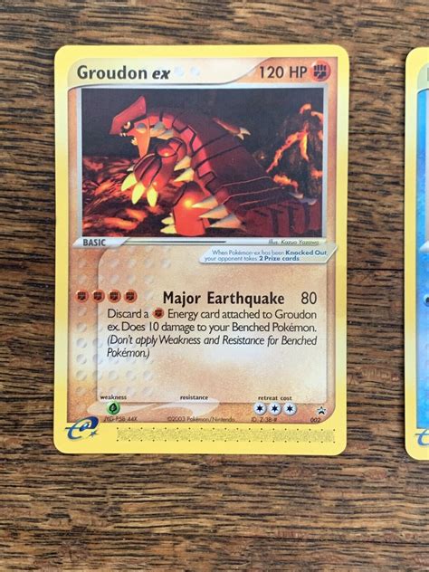 Mavin Pokemon Kyogre Ex And Groudon Ex Non Holo Black Star