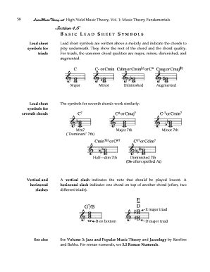 Fillable Online Basic Lead Sheet Symbols Fax Email Print Pdffiller