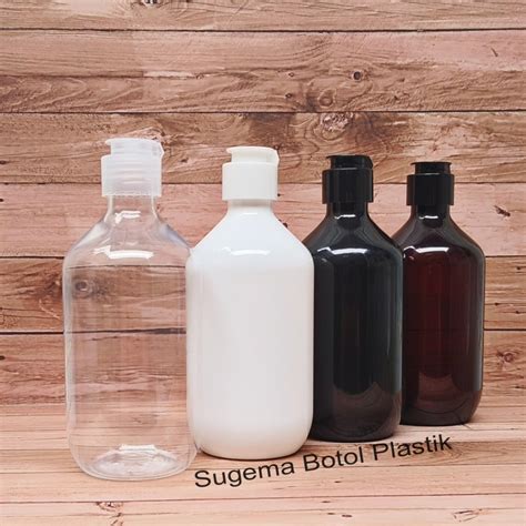 Jual Botol Fliptop Ml Mada Hitam Putih Bening Coklat Tutup Flip Top