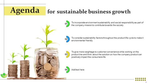 Sustainable Business Growth Powerpoint Presentation Slides PPT Sample