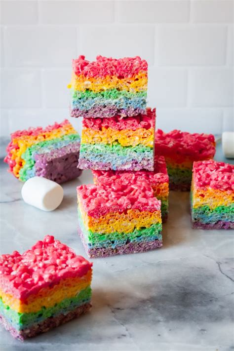 Rainbow Rice Krispie Treats Recipe