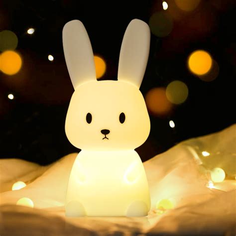 2023 Novo LED Rabbit Night Light Lâmpada Do Quarto Sensor de Toque