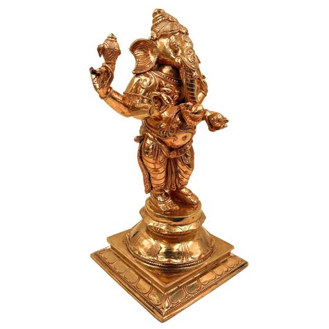 Bhunes Bronze Ganesha Idol Panchadhatu Ganesh Murti Ganapathi Vigraha