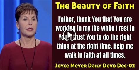 Joyce Meyer (December-02-2022) Daily Devotional: The Beauty of Faith