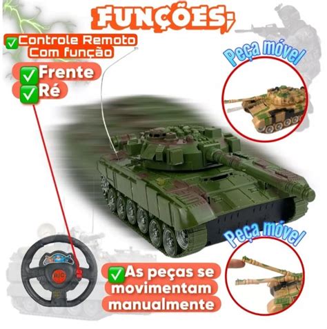 Tanque Guerra Controle Remoto A Pilha Tk Ab X Cm Dmhcenter