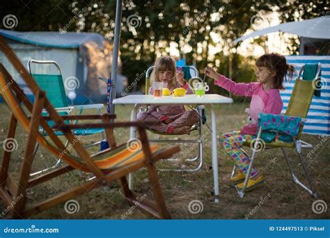 First Time Camping stock image. Image of eating, bike - 124497513