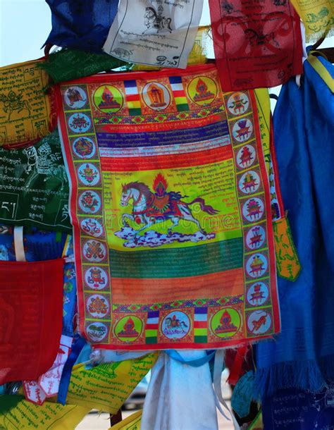 Buddhism Prayer Flags Lungta Stock Image Image Of Belief Mountain