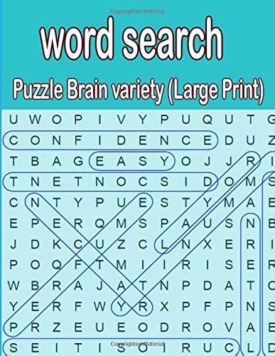 Word Search Puzzle Brain Variety Large Print Word Puzzle Book For