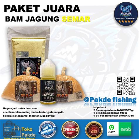 Jual PAKET JUARA BAM JAGUNG SEMAR Umpan Pancing Ikan Mas Siap Pakai