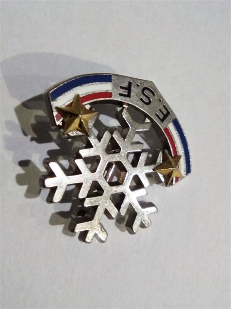 Broche M Daille Flocon Esf Cole Ski Fran Ais Toiles Ebay