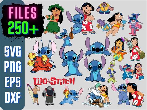 Lilo And Stitch Layered Bundle Files Clipart Cricut Silhouette