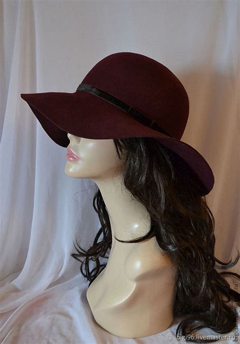 Шляпа "Незнакомка" темный бардо в интернет-магазине Ярмарка Мастеров по ...