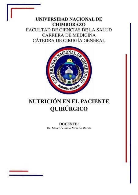 Nutrición en el paciente quirurgico Jose Guaman uDocz