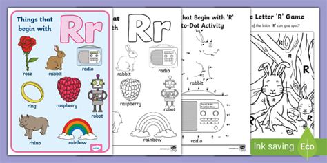 Free Things That Begin With R Worksheets Pack Twinkl Resources