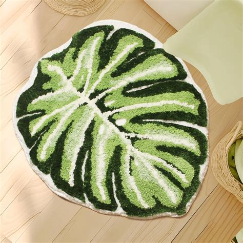 Panstar Green Leaf Bath Mat Large Begonia Leaf Plant