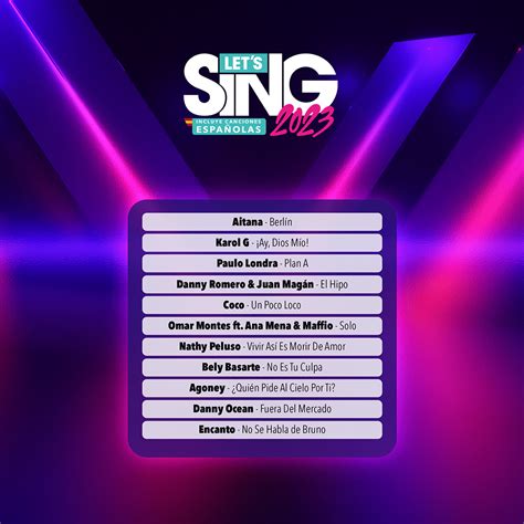 Lets Sing 2023 Canciones Confirmadas Nextgame