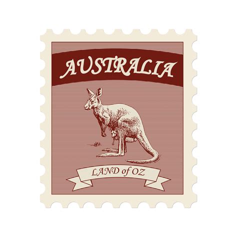 Vintage Sello Postal Australiano Stock De Foto Gratis Public Domain