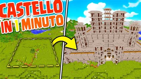 Come Creare Un Castello In Meno Di Minuto In Minecraft Ita Youtube