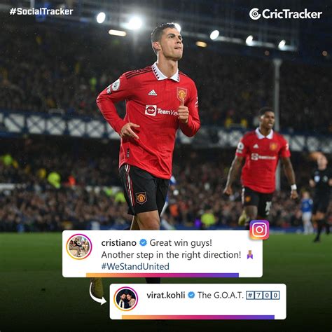 Crictracker On Twitter Imvkohli Congratulates Cristiano On Scoring