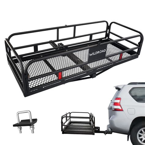 Leader Accessories Hitch Mount Cargo Carrier With Stand Foldable Cargo