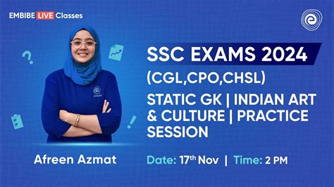 SSC EXAMS 2024 CGL CPO CHSL STATIC GK INDIAN ART CULTURE