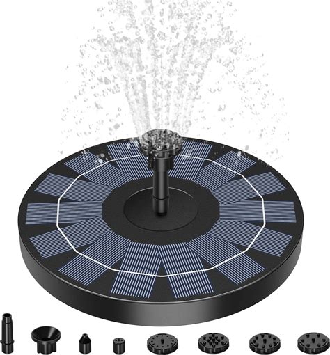 Tekhome Solar Springbrunnen W Vogelbad Brunnen Garten Deko