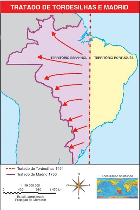 O Que Estabelecia O Tratado De Tordesilhas - Mapa Tratado De Tordesilhas