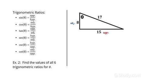 How To Find Trigonometric Ratios Given A Right Triangle Trigonometry