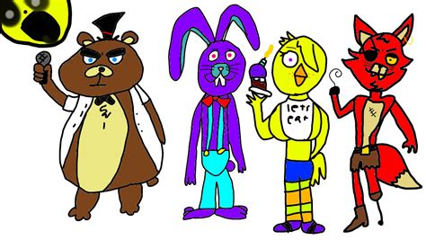 FNAF 1 animatronics by Aliendemonfox on DeviantArt