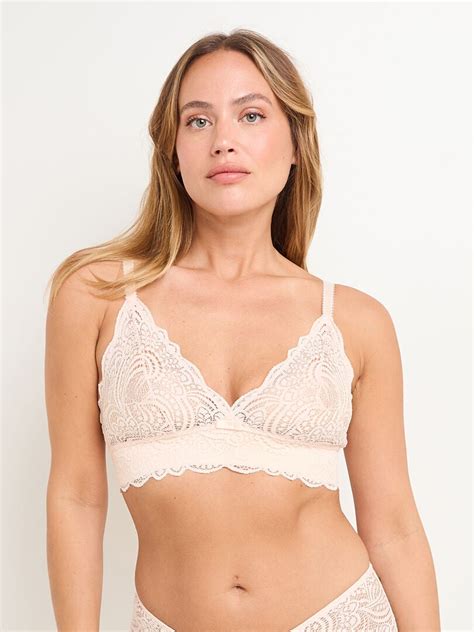 Soutien Gorge Sans Armatures Dentelle RougeGorge Lingerie Beige Kiabi 29 90