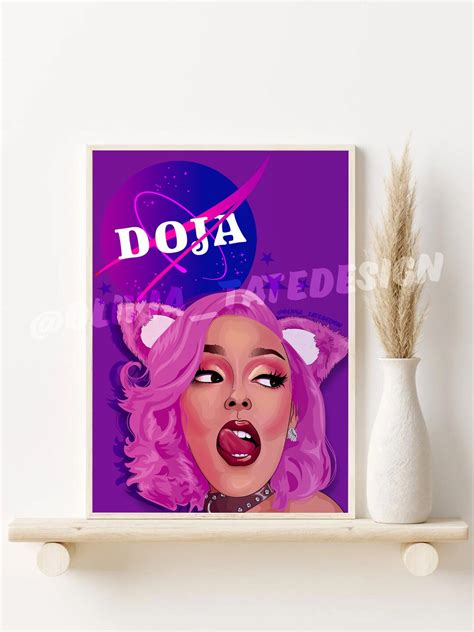 Doja Cat Illustrated Art Print Doja Cat Poster Doja Cat Fan - Etsy