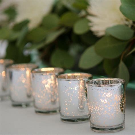 Votive Metallic Silver Mercury Glass Candle Holders – BCandle