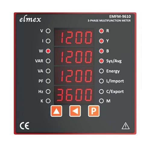 Digital 3 Phase Multifunction Meter Model Name Number EMFM 9610