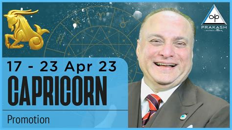 Capricorn Weekly Horoscopes Video For Th April Preview Youtube