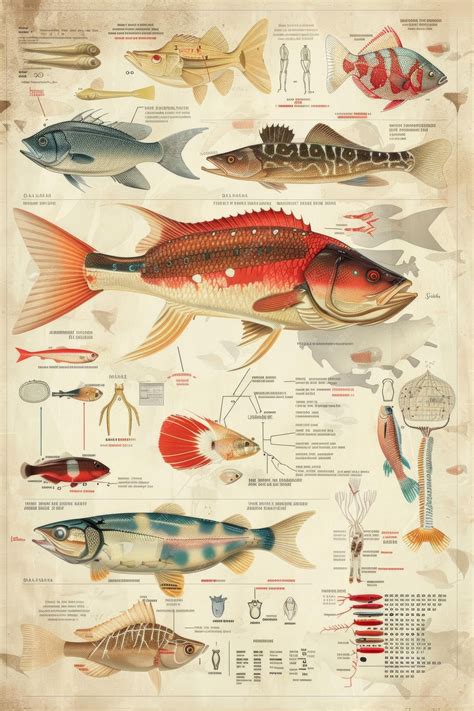 Educational Diagram of Fish Anatomy Detailed and Informative Design for