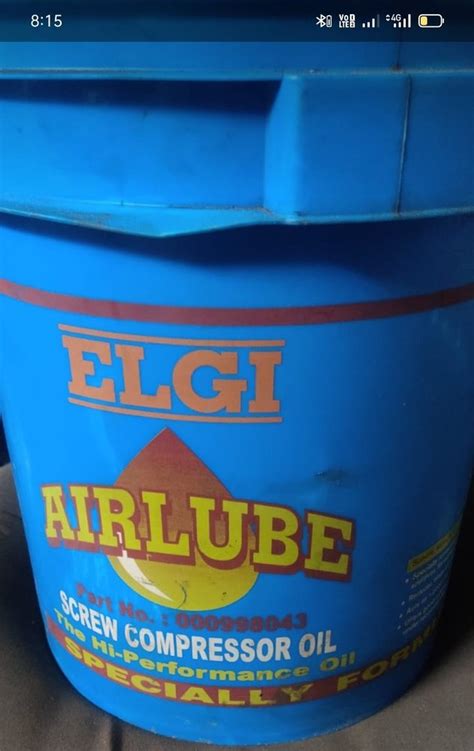 Rotary screw Elgi compressor oil, Packaging Type: Bucket at Rs 6500 ...