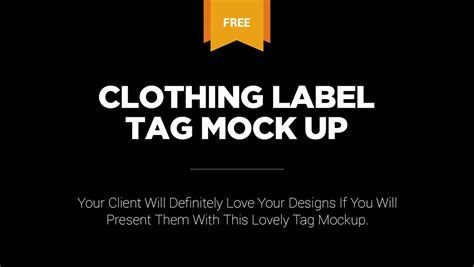 Free Clothing Label Mock Up On Behance