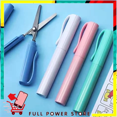 jual fps gunting lipat mini bentuk pena gunting kertas paper cutter