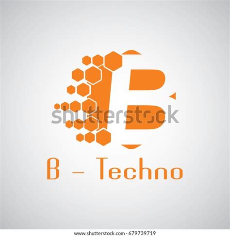 Hexagon Letter B Logo B Letter Stock Vector Royalty Free