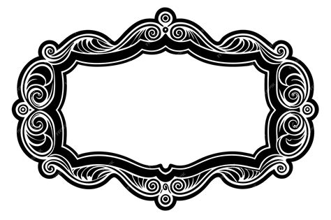 Luxury vintage ornate frame silhouette | Premium AI-generated vector